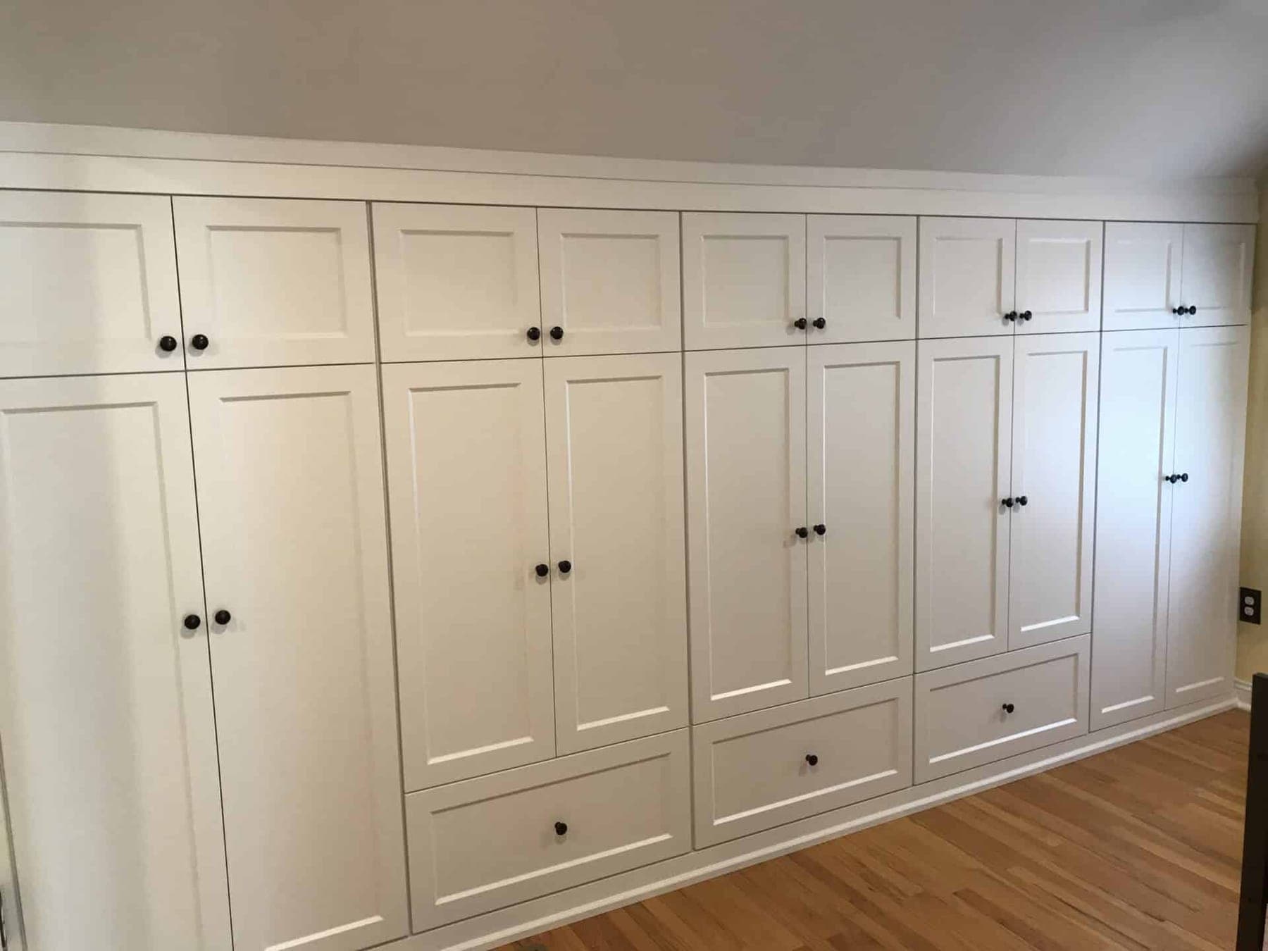 Organized-space inspiration: a full wall of built-in storage cabinets