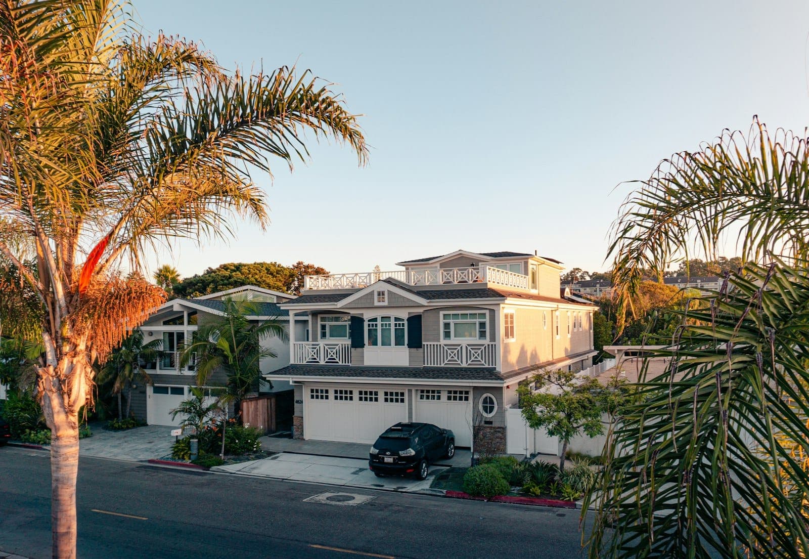 Stock image of a California home exterior