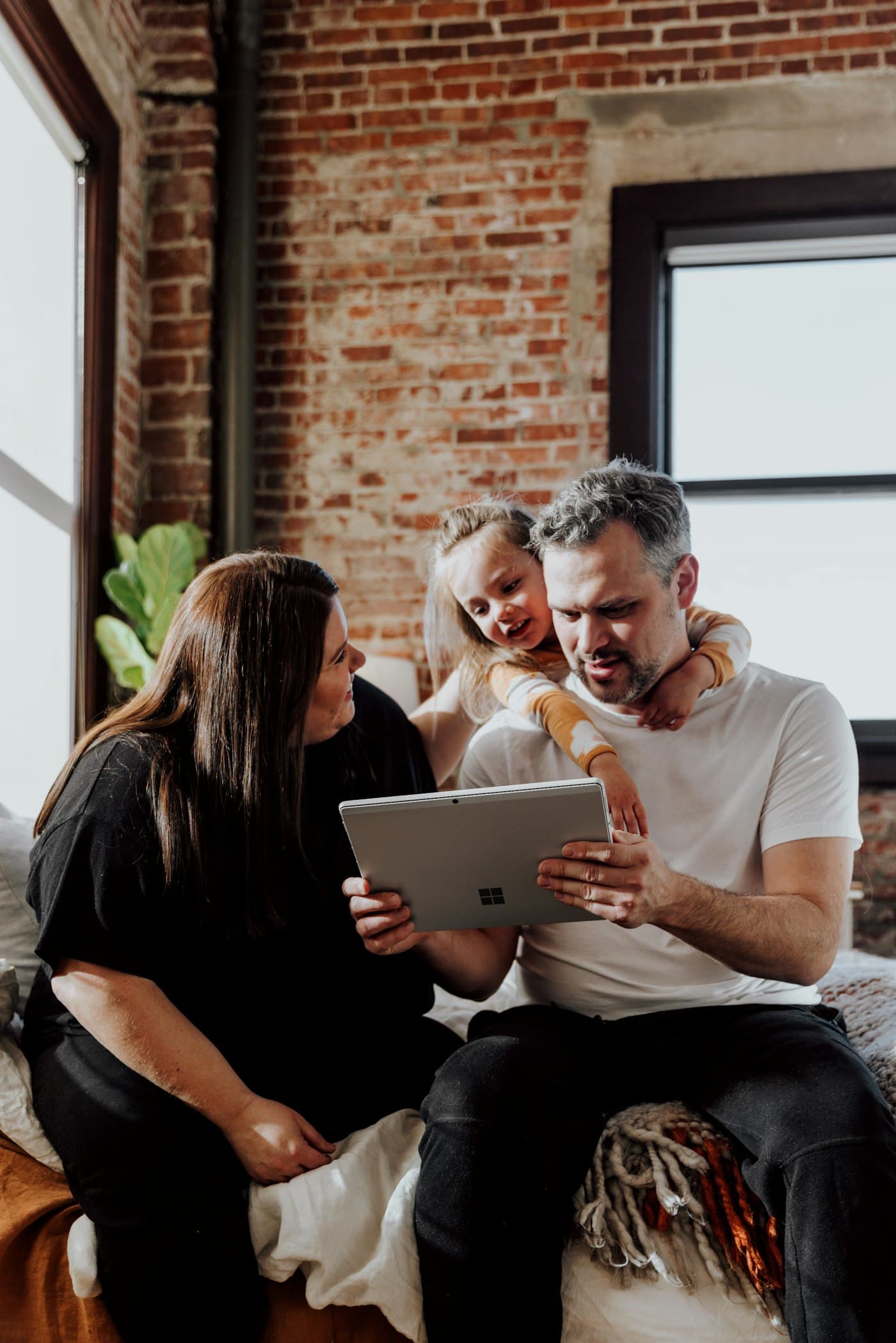Stock concept image of two people reviewing plans together at home